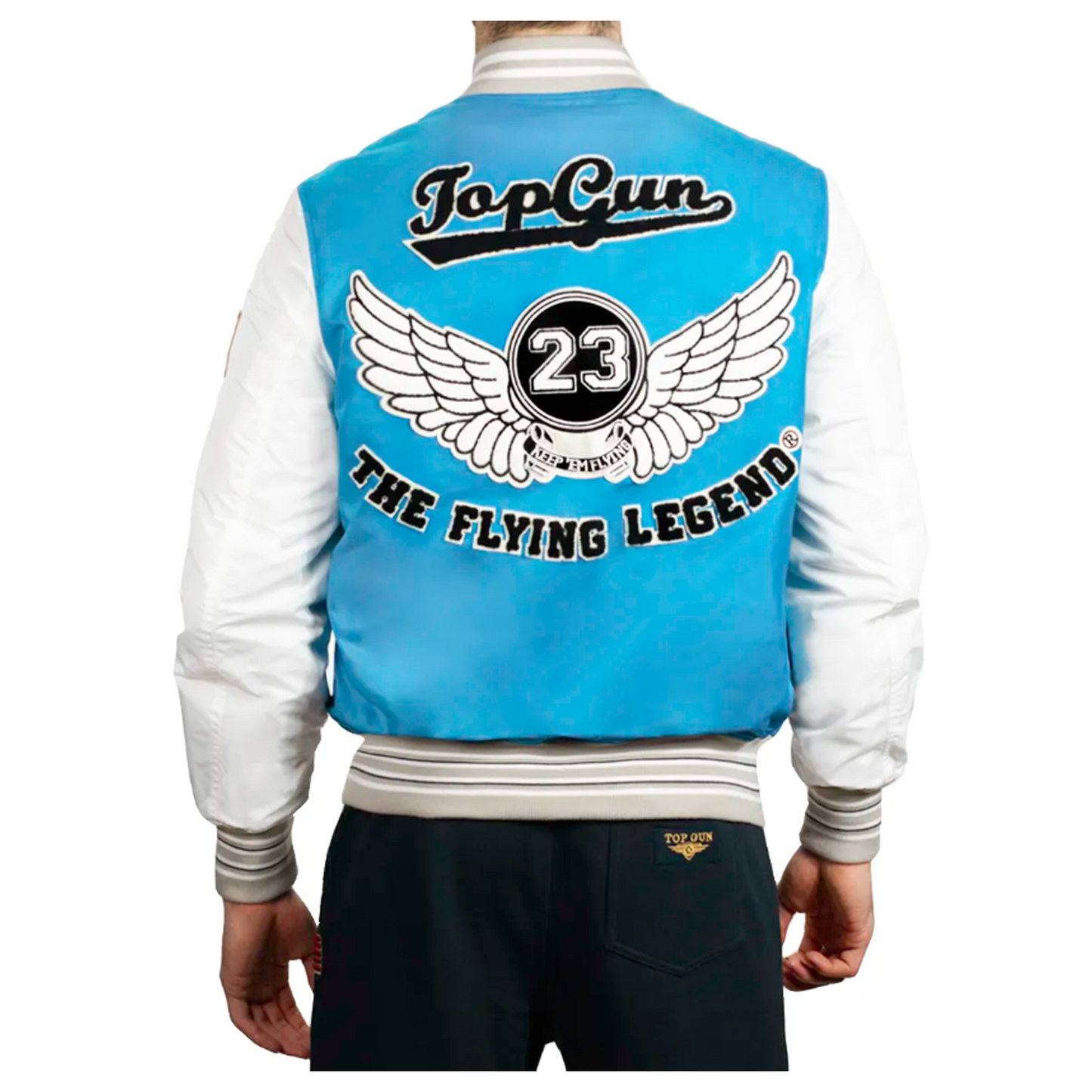 TOP GUN® “FLYING LEGEND” LIGHTWEIGHT JACKET (LT. BLUE) TG2323