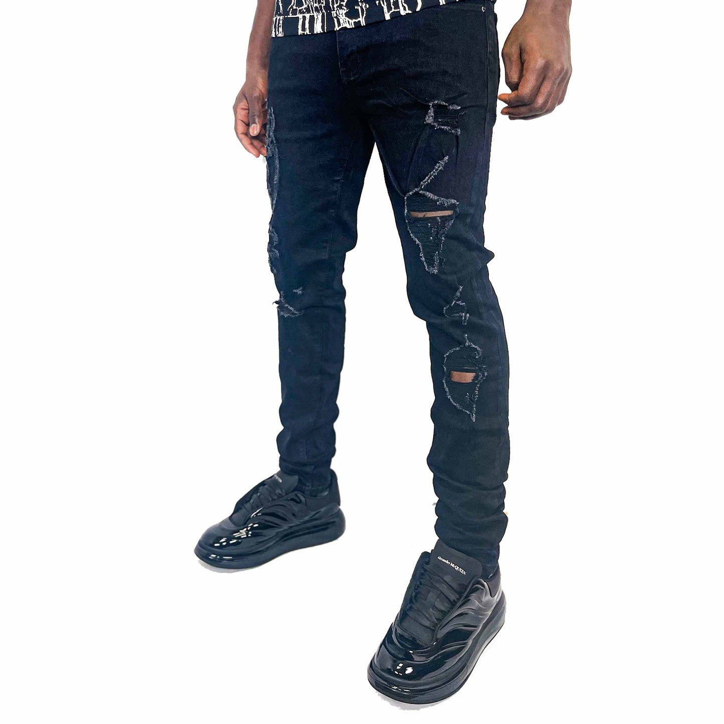 3702 STAY FLY BLACK LOW RISE SKINNY JEAN