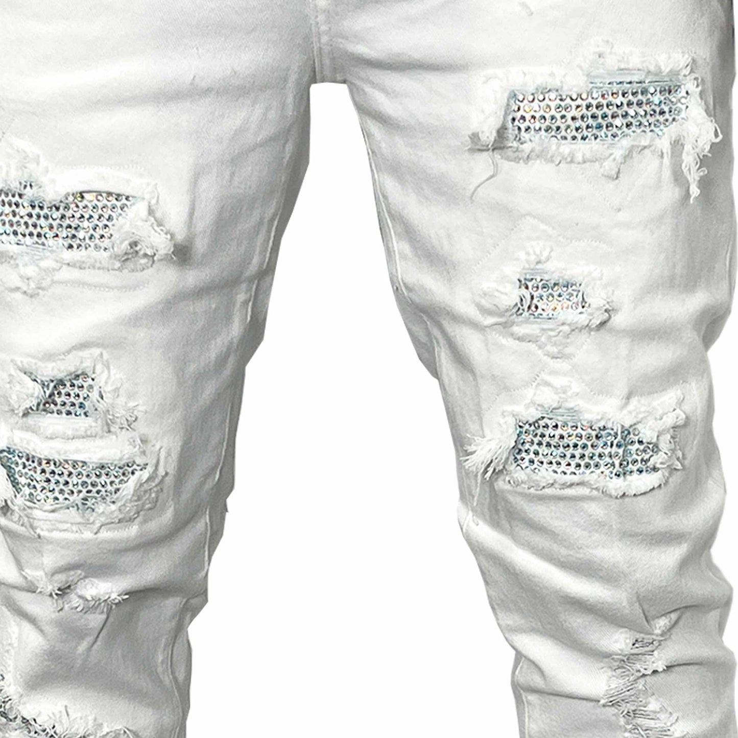 3707 STAY FLY WHITE LOW RISE SKINNY JEAN