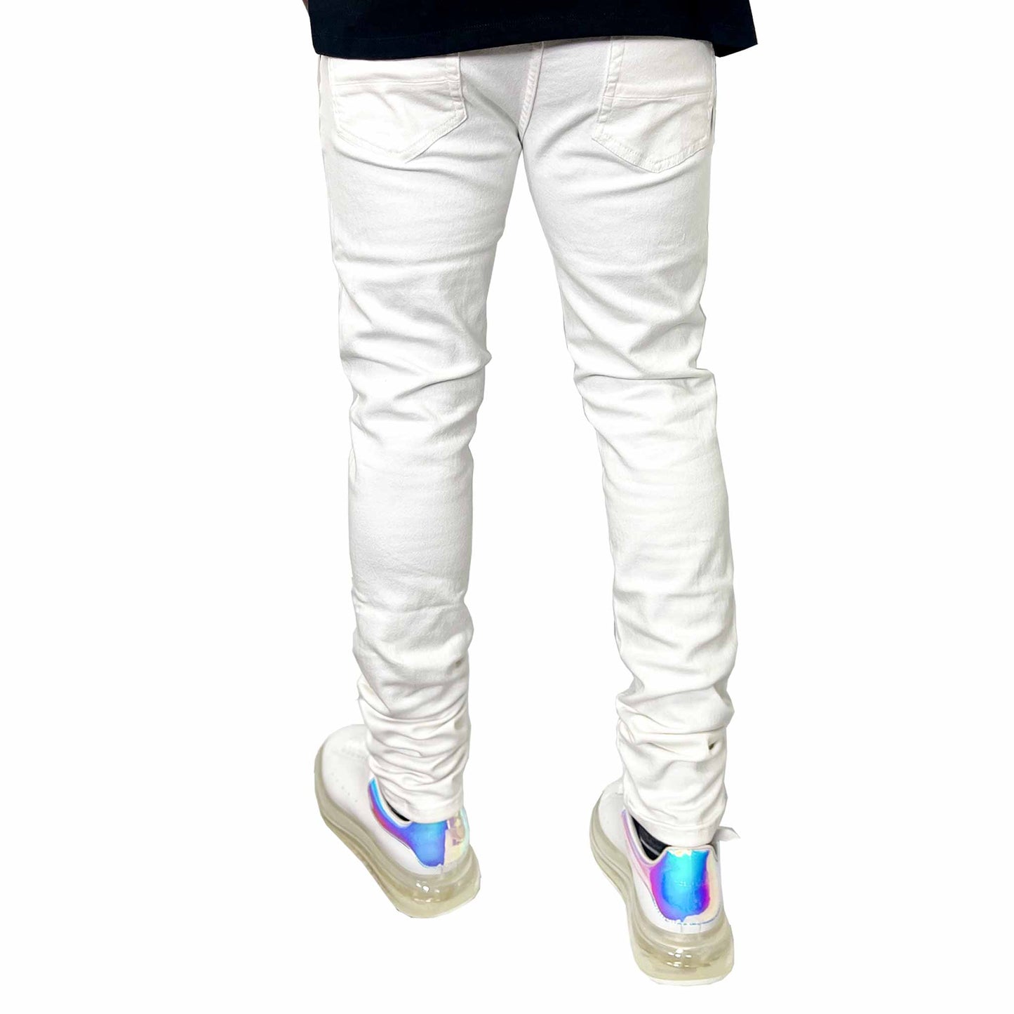 3707 STAY FLY WHITE LOW RISE SKINNY JEAN