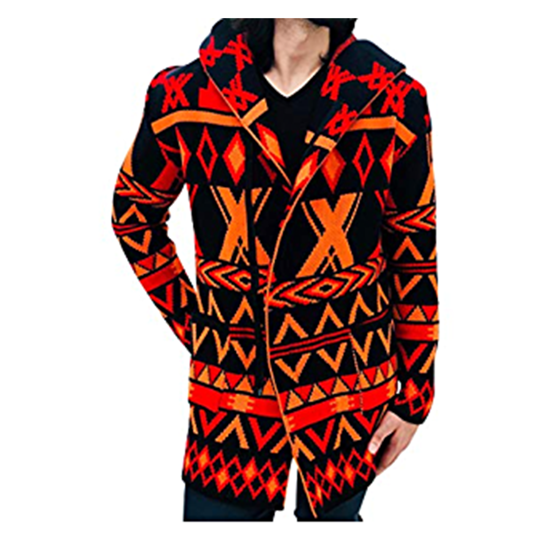 One in a Million Hooded Caridigan (Blk/Orange)