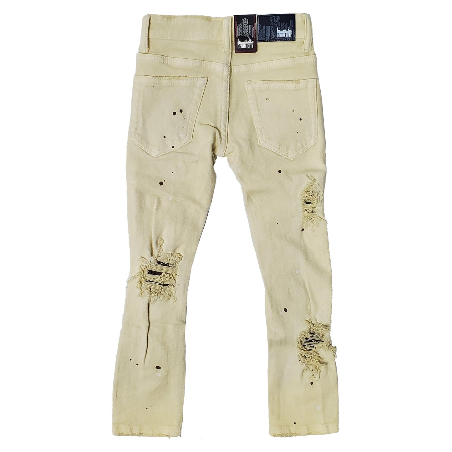 DENIMICITY CREAM WASH ZOMBIE RIPPED KIDS DENIM (DNM-K099KIDS)