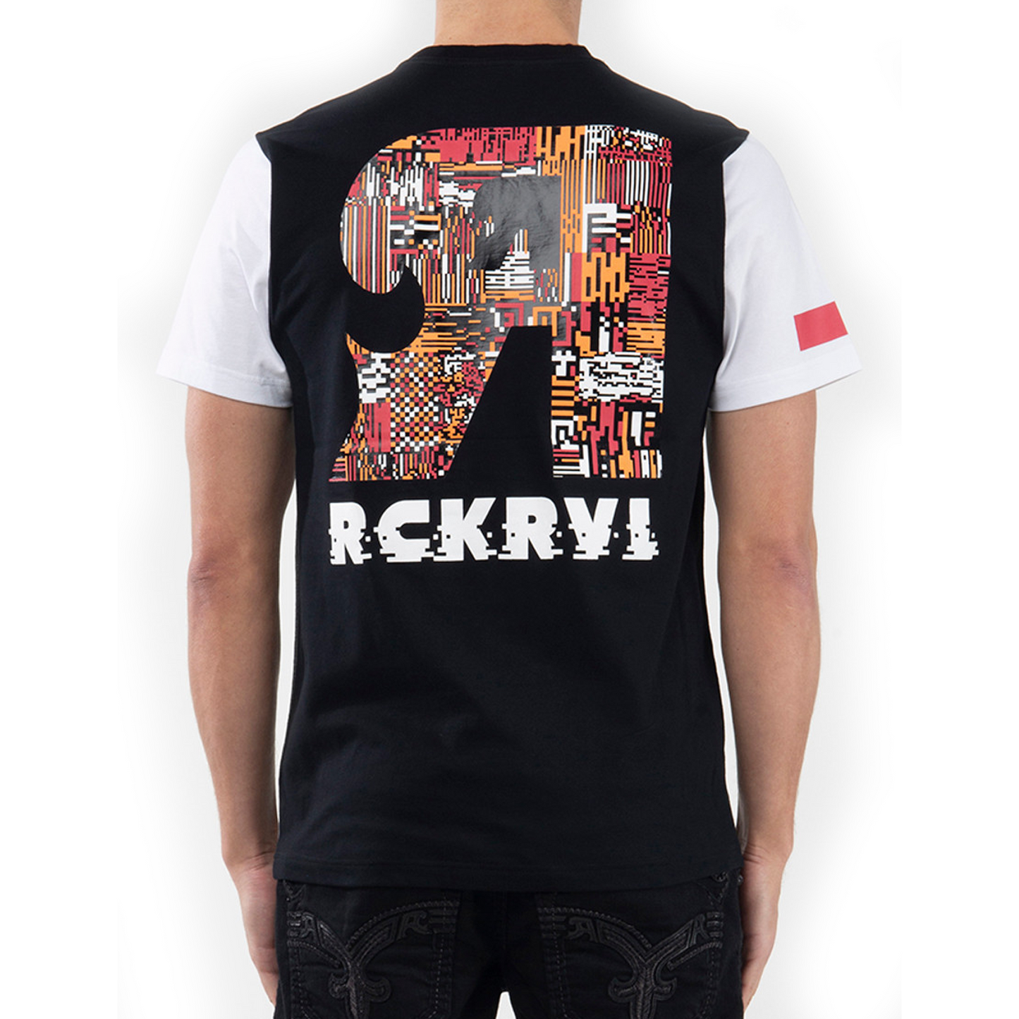 ROCK REVIVAL COLOR-BLOCK CREWNECK T-SHIRT