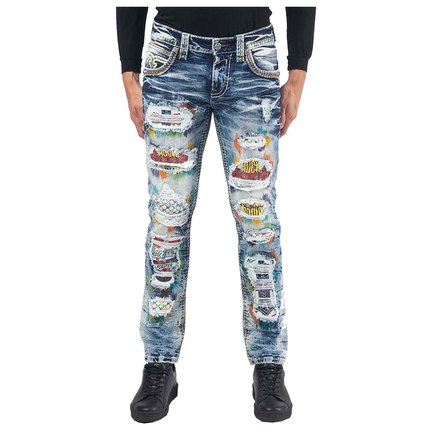 ROCK REVIVAL JASER SJ222 SLIM STRAIGHT JEAN