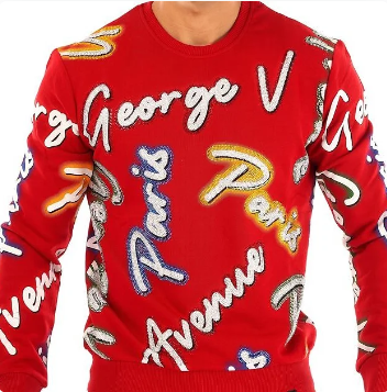 AVENUE GEORGE V PARIS NEON CREWNECK (WHITE)