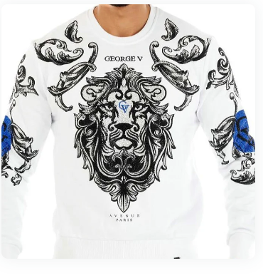 AVENUE GEORGE V BAROQUE LION SWEATSHIRT (WHITE)