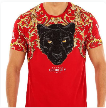 AVENUE GEORGE V CURIOUS PANTHERE T-SHIRT GV2219 (RED)