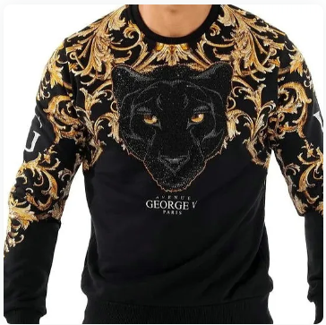 AVENUE GEORGE V PARIS BLACK PANTHER SWEATSHIRT (BLACK) GV2337