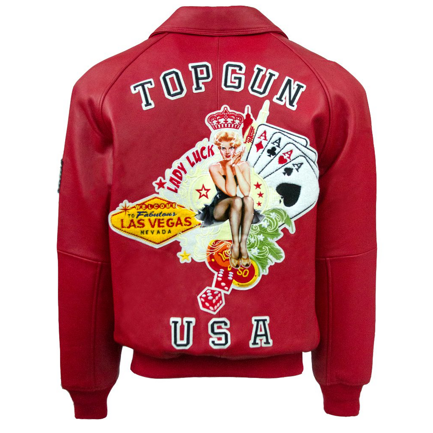 TOP GUN® MEN’S LADY LUCK JACKET (RED) TG2100