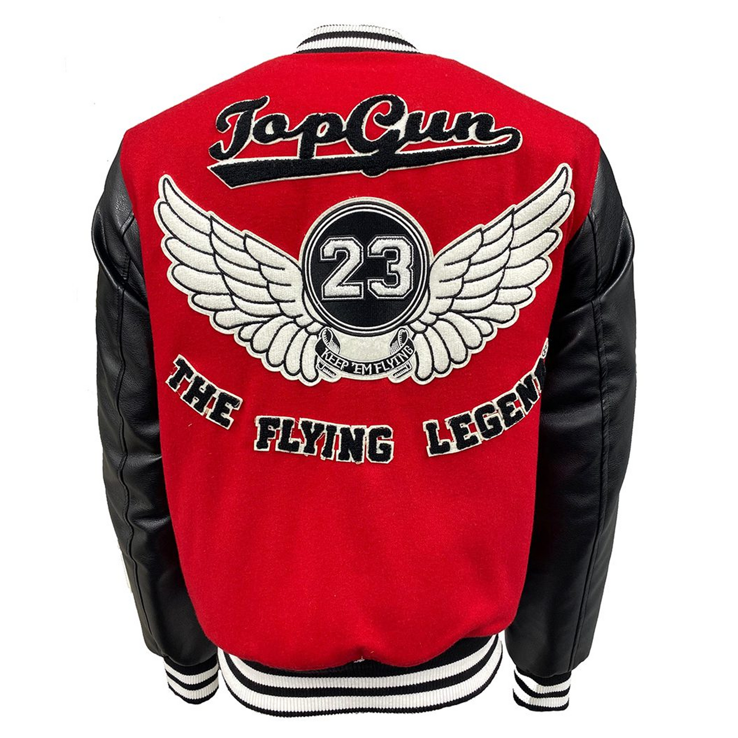 TOP GUN® MEN’S “THE FLYING LEGEND” VARSITY JACKET (RED) TG2137