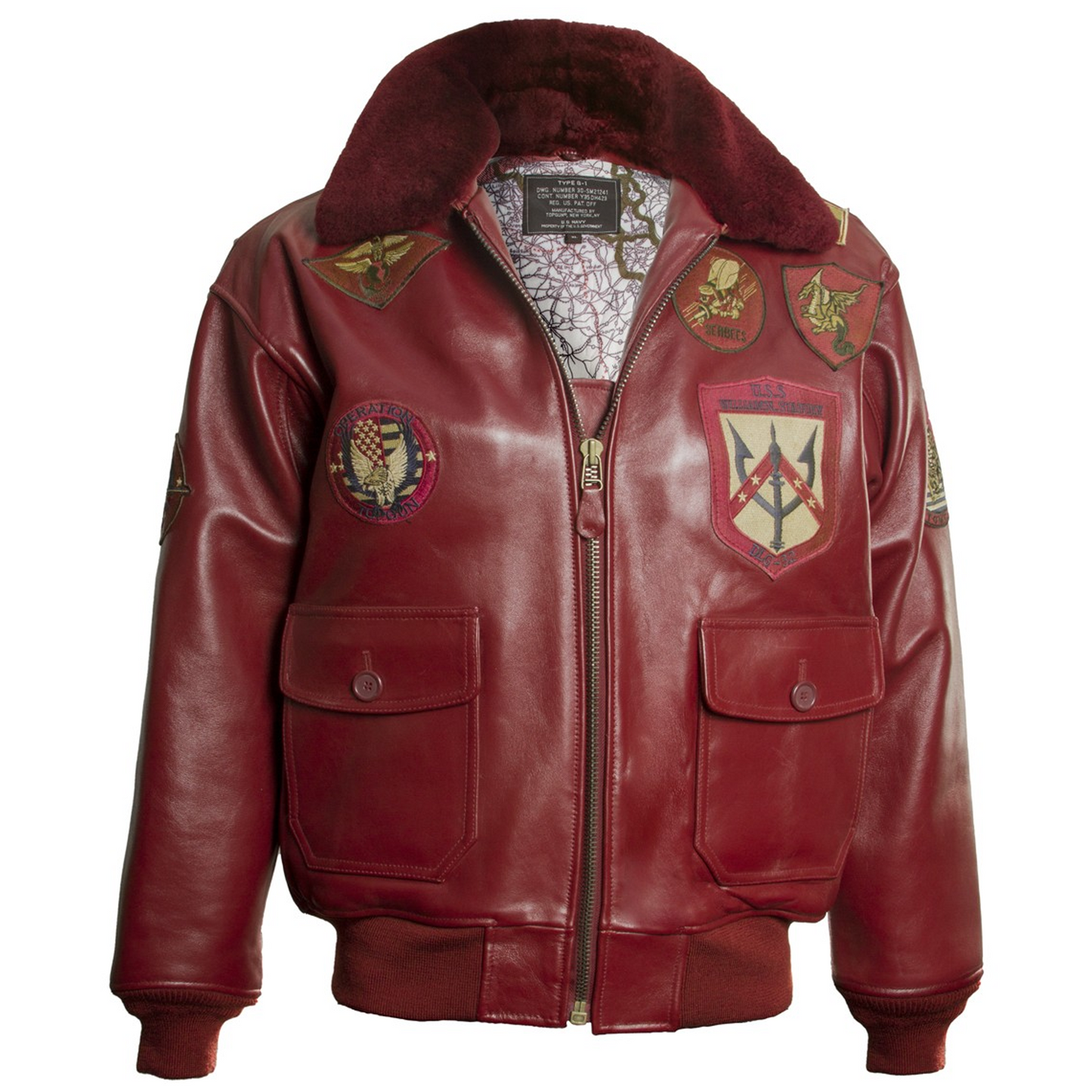 TOP GUN® OFFICIAL SIGNATURE SERIES JACKET (BURGUNDY) TG-1