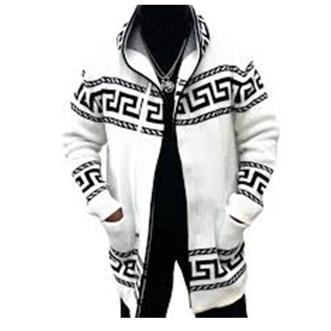 One in a Million Hooded Cardigan (Blk/Wht)