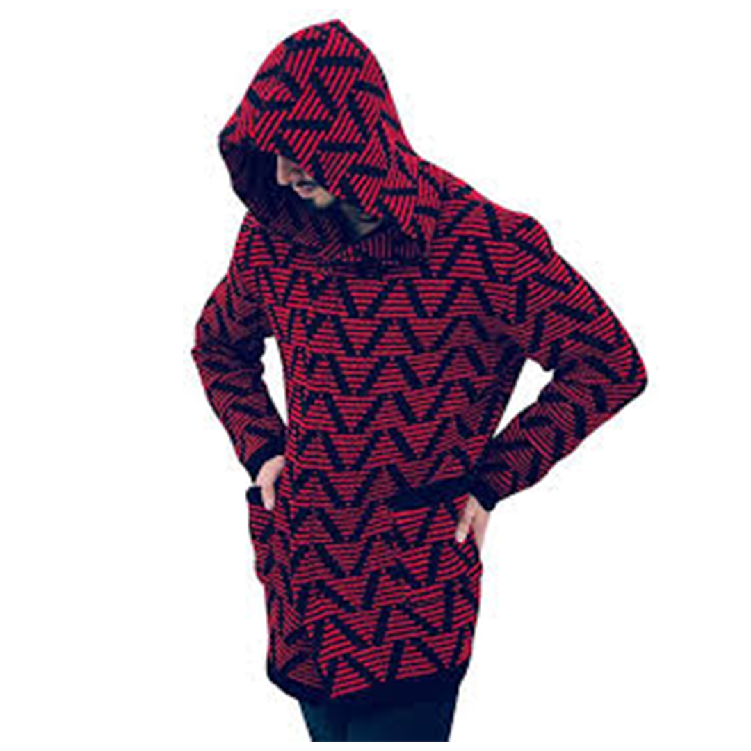 One in a Million Hooded Cardigan( Blk/Red)