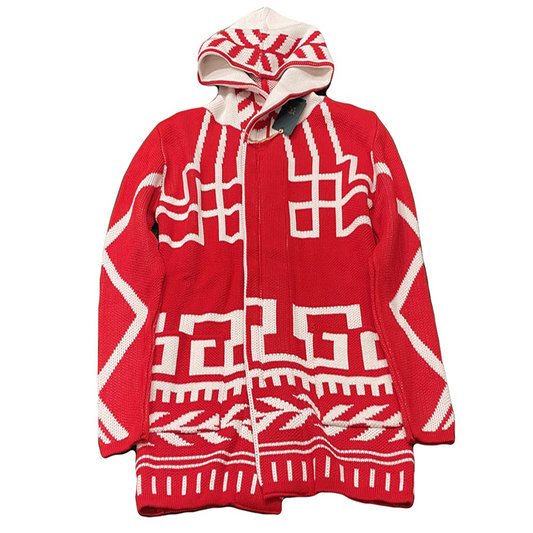 One in a Million Hooded Cardigan (Red/White)