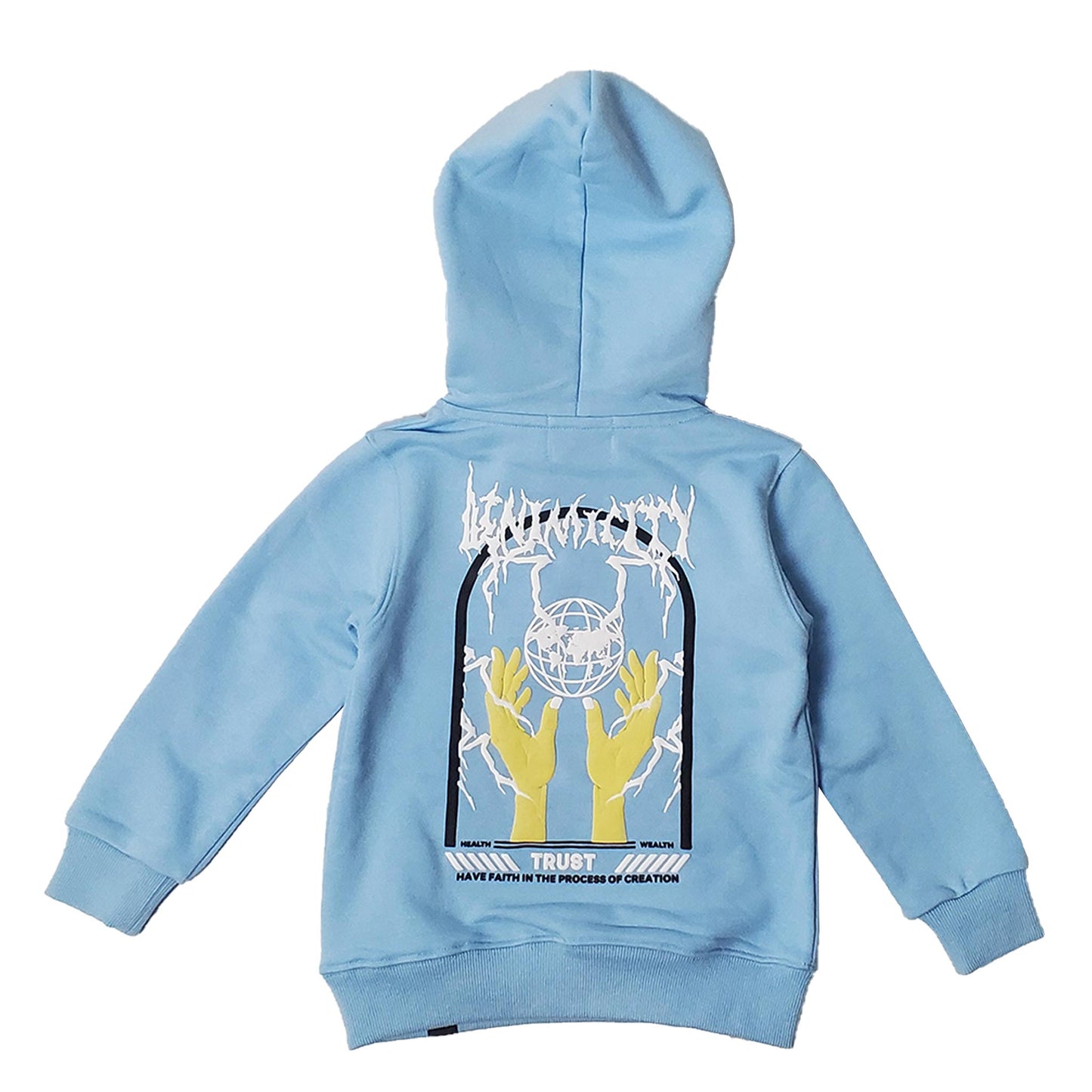 DENIMICITY TRUST IN CREATION BABY BLUE KIDS HOODIE (DNM-2038BABYBLUE)