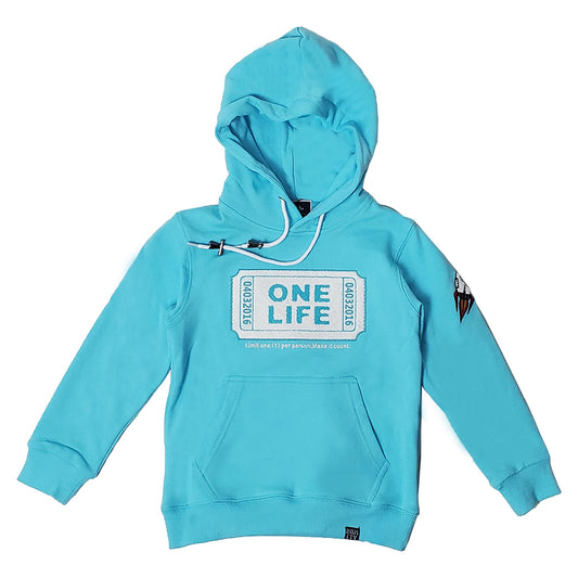 DENIMICITY ONE LIFE KIDS TEAL HOODY (DNM-2270TEALK)