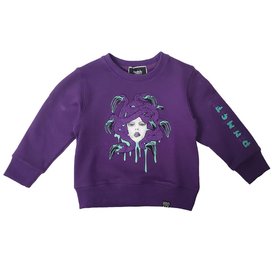 DENIMICITY CHENILLE MEDUSA PURPLE CREWNECK (DNM-2152PURPLEKIDS)