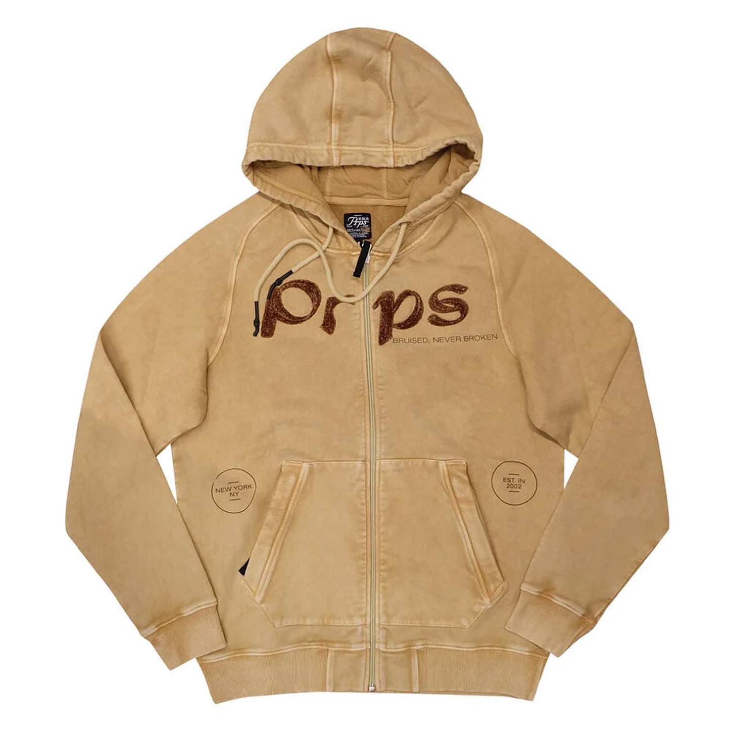 PRPS SYSTEM FULL ZIP HOODIE AND SWEATPANTS SET (CROISSANT)