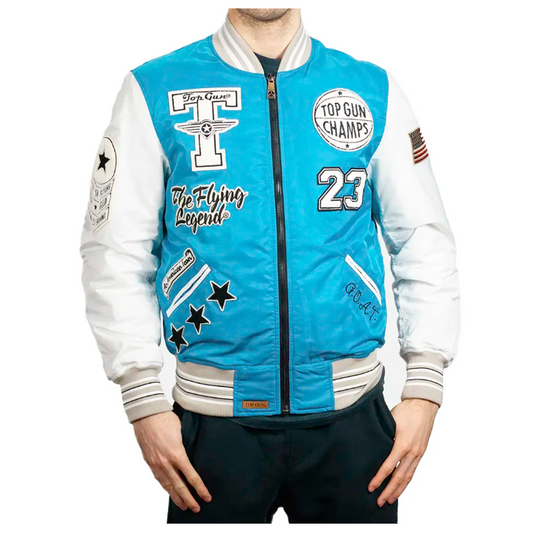 TOP GUN® “FLYING LEGEND” LIGHTWEIGHT JACKET (LT. BLUE) TG2323