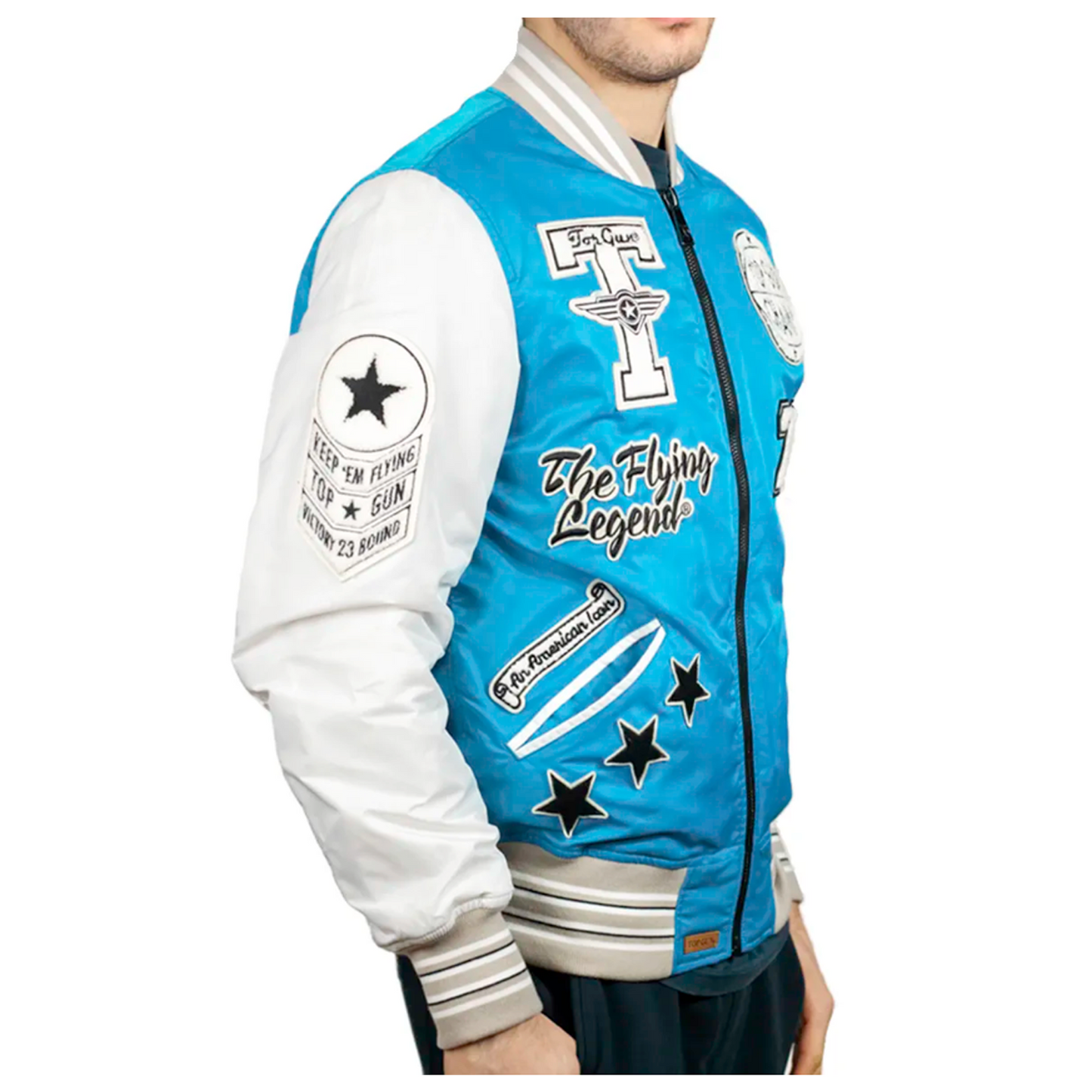 TOP GUN® “FLYING LEGEND” LIGHTWEIGHT JACKET (LT. BLUE) TG2323