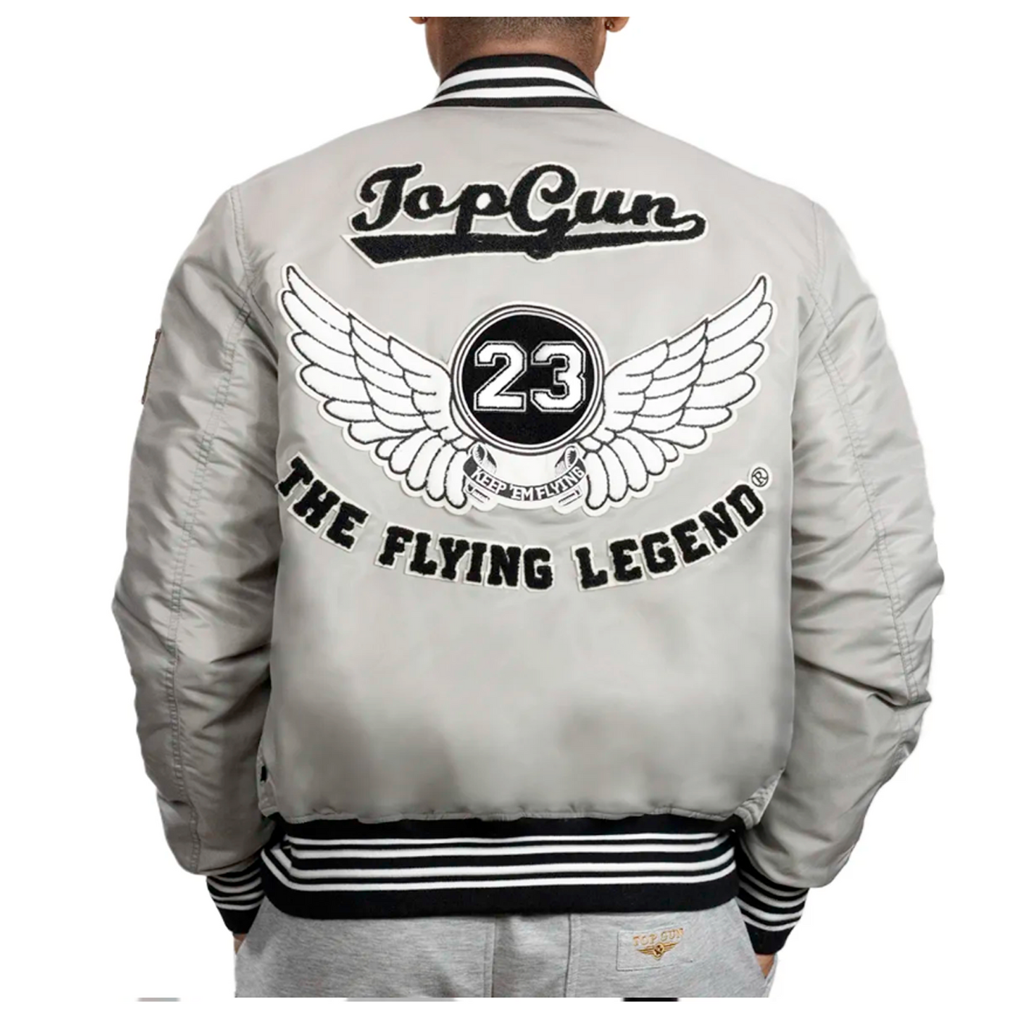 TOP GUN® “FLYING LEGEND” LIGHTWEIGHT JACKET (GREY) TG2323