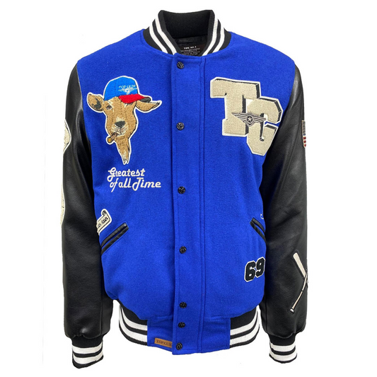 TOP GUN® MEN’S “GOAT” VARSITY JACKET (BLUE)  TG2149